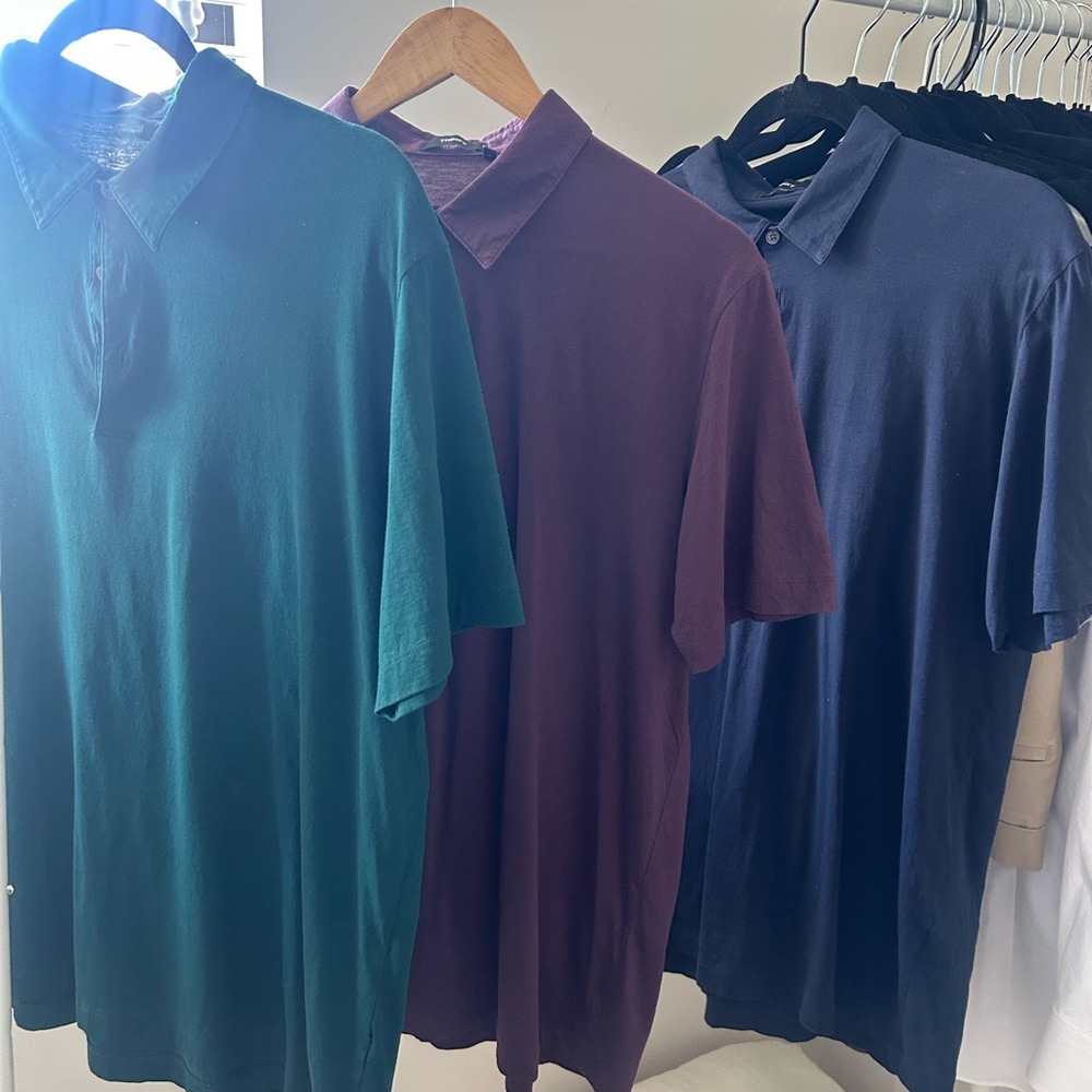Set of 3 Theory Cotton Polo Shirts